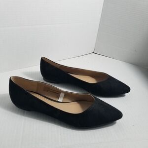 A NEW DAY BLACK SMALL HEEL SLIP ONS SIZE 9
